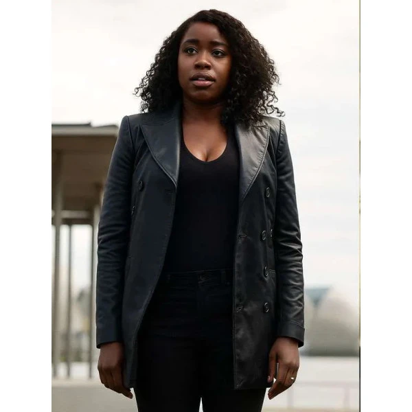 Kirby Howell-Baptiste The Sandman S02 Leather Coat