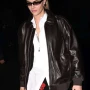 LA 2025 Cara Delevingne Bomber Leather Jacket