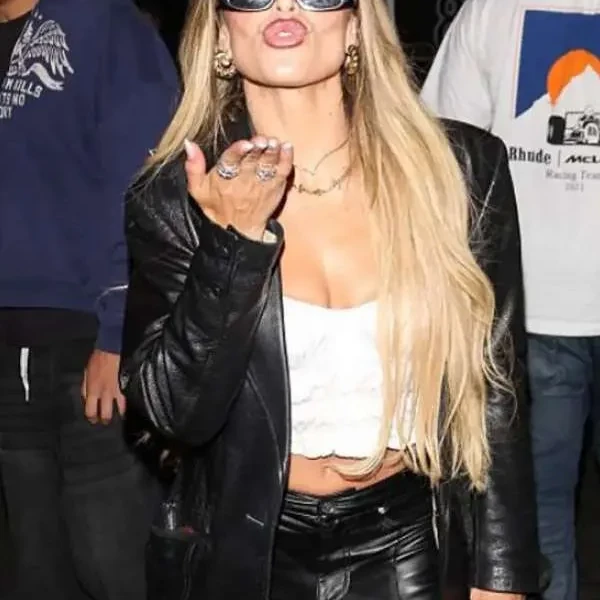 LA 2025 Hana Giraldo Black Leather Blazer