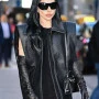 Lady Gaga The Late Show Black Leather Vest