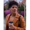 Laila Jackson Murder in a Small Town S02 Brown Leather Jacket