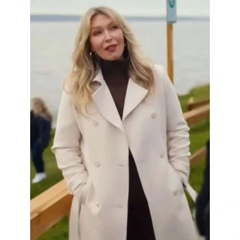 Lauren Vandenbrook Hudson and Rex White Wool Coat