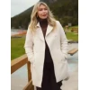 Lauren Vandenbrook Hudson and Rex White Wool Coat
