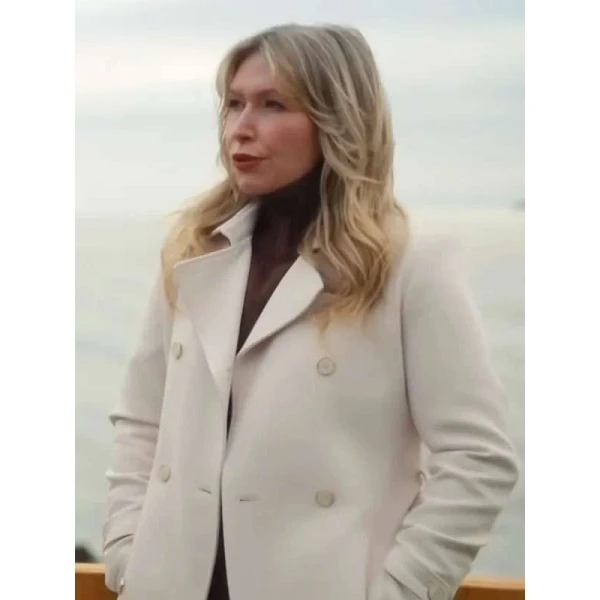 Lauren Vandenbrook Hudson and Rex White Wool Coat