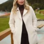 Lauren Vandenbrook Hudson and Rex White Wool Coat