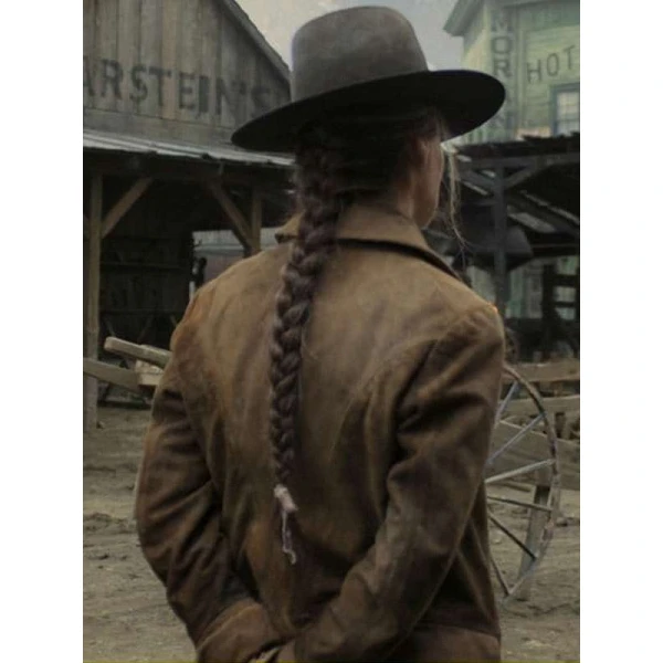 Lena Headey The Abandons Brown Coat