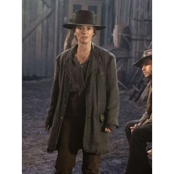 Lena Headey The Abandons Grey Coat