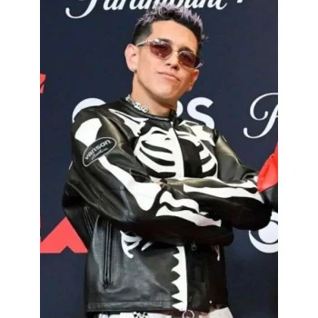 Lenny Tavárez MTV Awards Skeleton Leather Jacket