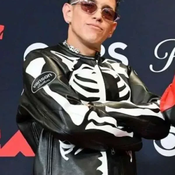 Lenny Tavárez MTV Awards Skeleton Leather Jacket Lenny Tavárez MTV Awards Skeleton Leather Jacket