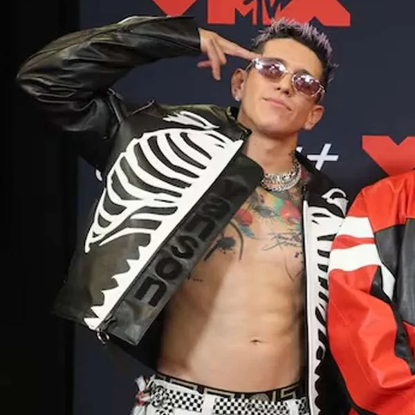 Lenny Tavárez MTV Awards Skeleton Leather Jacket Lenny Tavárez MTV Awards Skeleton Leather Jacket
