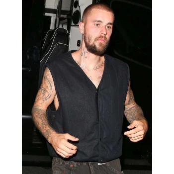 Los Angeles Justin Bieber Black Vest
