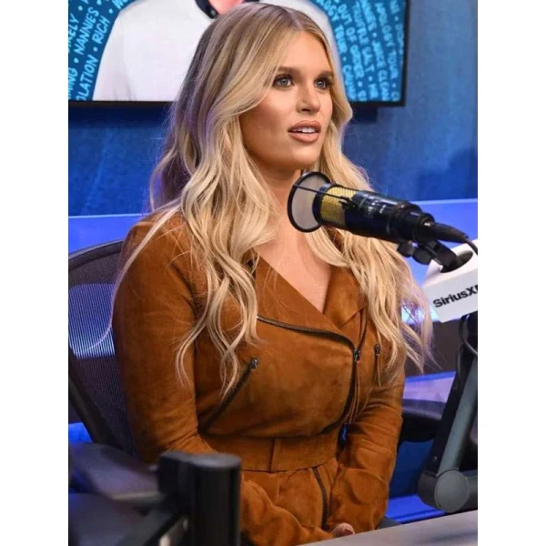 Los Angeles Madison LeCroy Brown Leather Jacket