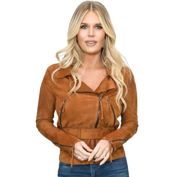 Los Angeles Madison LeCroy Brown Leather Jacket
