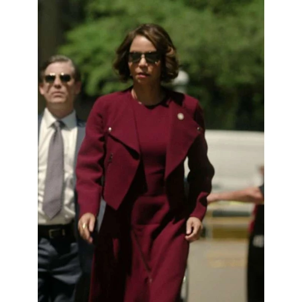 Mae Silver Boston Blue Maroon Jacket