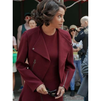 Mae Silver Boston Blue Maroon Jacket