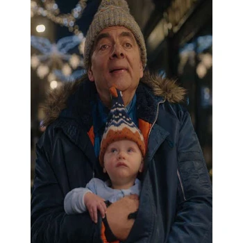 Man vs Baby Trevor Bingley Blue Parka Jacket