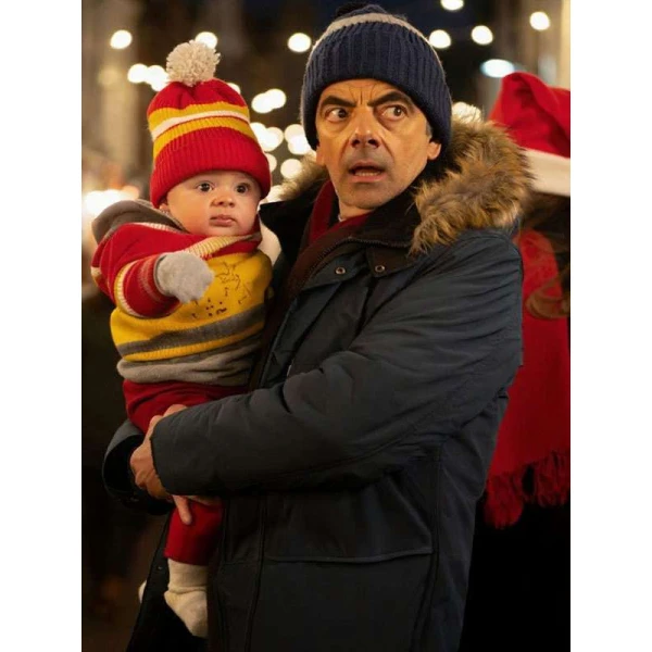 Man vs Baby Trevor Bingley Blue Parka Jacket