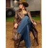 Marcela Nery Cowboy Park Barretos Leather Coat
