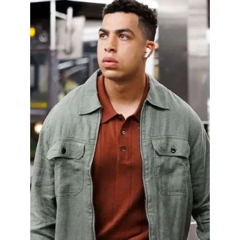 Marcus Scribner Boston Blue Grey Cotton Jacket