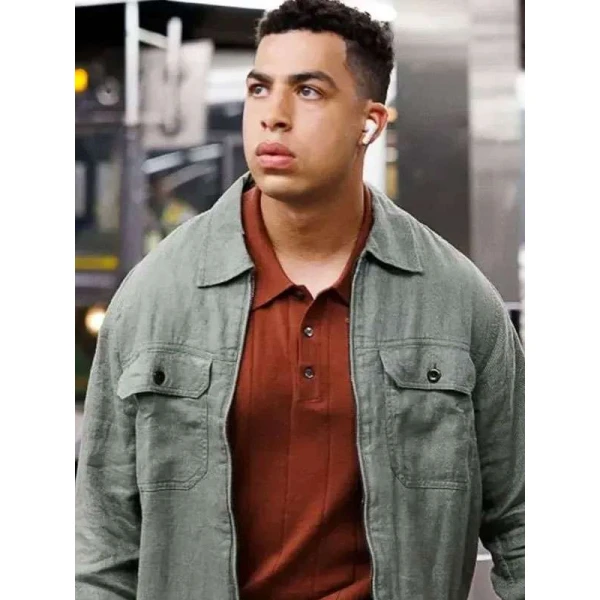 Marcus Scribner Boston Blue Grey Cotton Jacket