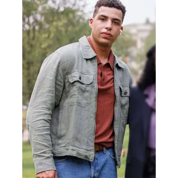 Marcus Scribner Boston Blue Grey Cotton Jacket