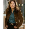 Margaret Devereaux Tulsa King Brown Suede Jacket