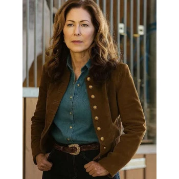 Margaret Devereaux Tulsa King Brown Suede Jacket