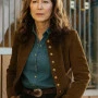 Margaret Devereaux Tulsa King Brown Suede Jacket