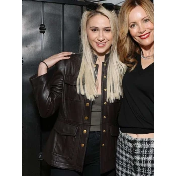 Maria Bakalova Brown Leather Jacket