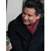 Mario Lopez The Christmas Spark Black Shearling Coat