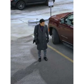 Mario Lopez The Christmas Spark Grey Wool Coat