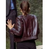 NCIS Tony and Ziva Martine Aranow Maroon Leather Jacket