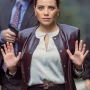 NCIS Tony and Ziva Martine Aranow Maroon Leather Jacket