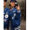 Maude Apatow World Series LA Dodgers Blue Jacket