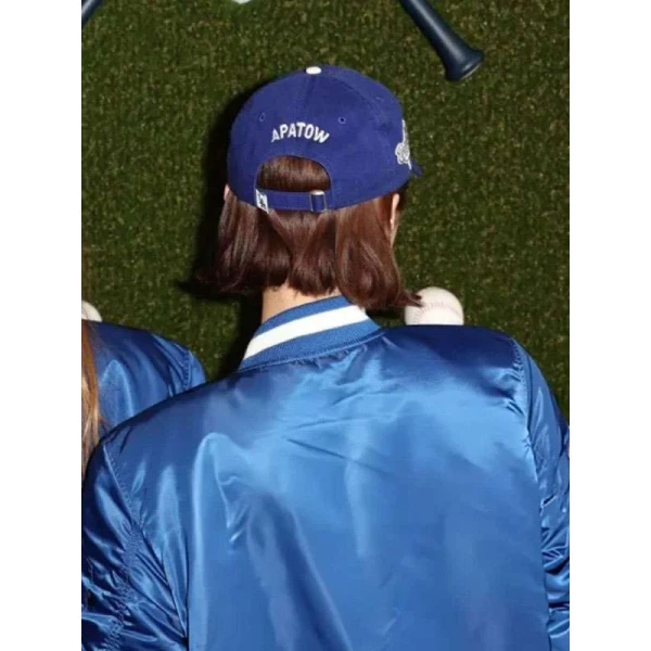 Maude Apatow World Series LA Dodgers Blue Jacket