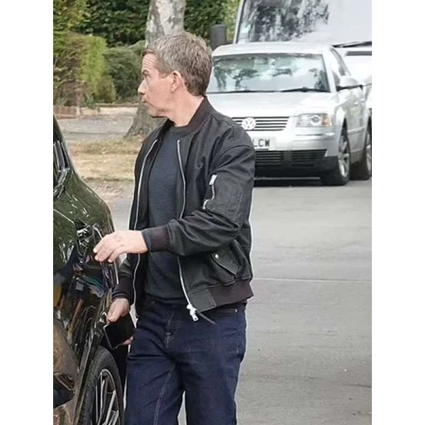 Max Beesley Hijack Bomber Leather Jacket
