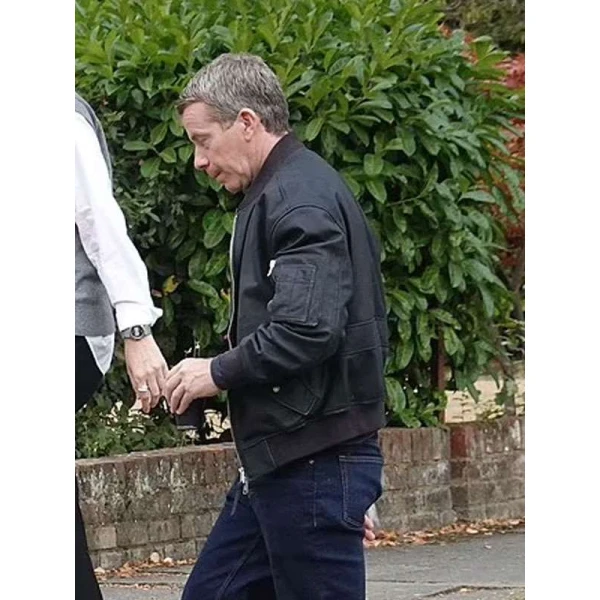 Max Beesley Hijack Bomber Leather Jacket