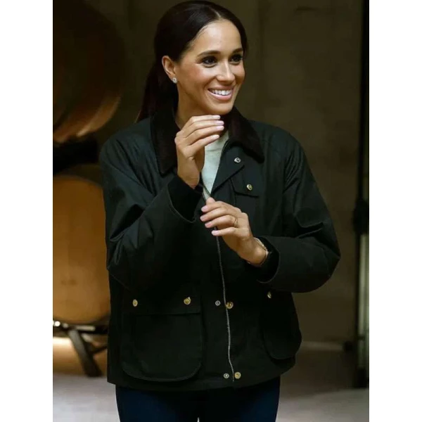 Meghan Markle With Love Meghan Black Jacket