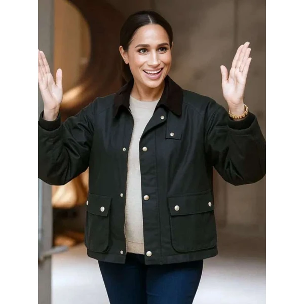 Meghan Markle With Love Meghan Black Jacket