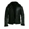 Men Black Aviator Jacket