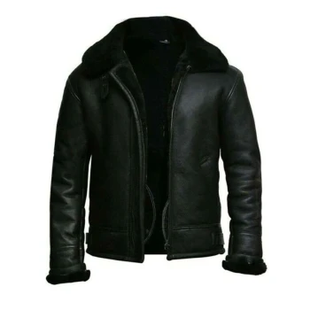 Men Black Aviator Jacket