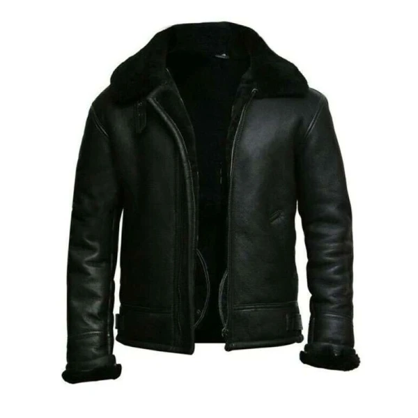 Men Black Aviator Jacket