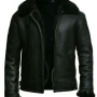 Men Black Aviator Jacket