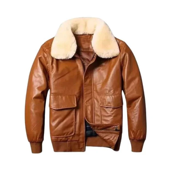 Men Brown A2 Flight Leather Jacket