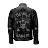 Men Devil Design Black Vitange Motorcycle Leather Jacket