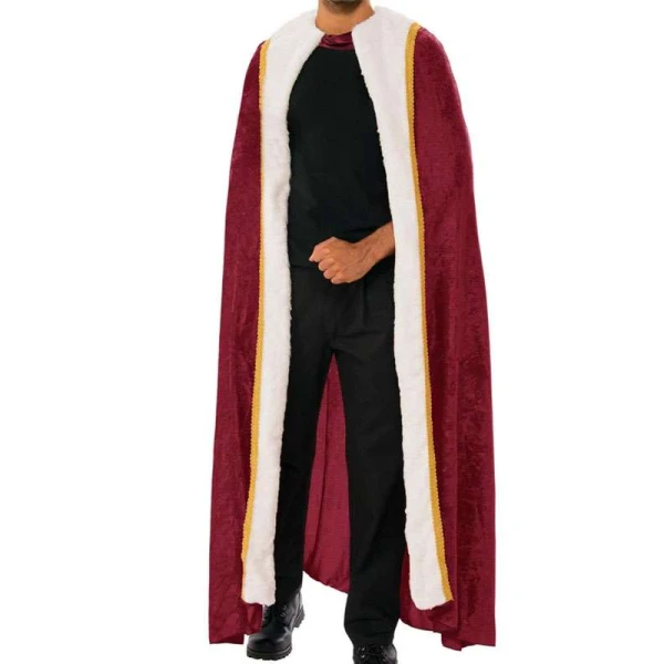 Men Maroon Velvet Monarch Cape