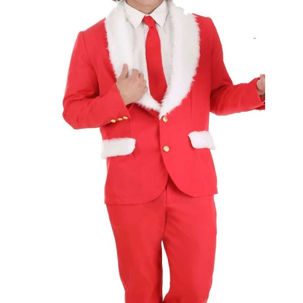 Men Red Christmas Suit