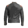 Men Retro Distressed Cafe Racer Leather Jacket