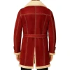 Men Shearling Red Christmas Coat