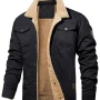 Men Stylish Black Sherpa Trucker Jacket